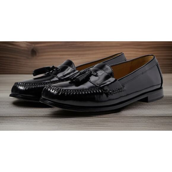 COLE HAAN Black Pinch Tassel Slip On Shoes Mens Size 9.5 New Box Fast Shipping main image 8